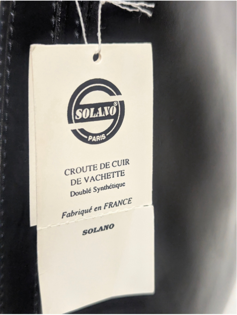 SOLANO PARIS NWT Black Genuine Leather Shoulder Bag One Size - Picture 8 of 16